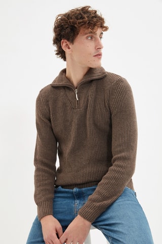 Jersey regular fit - Marrón