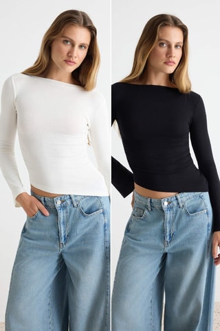 2 tops - Negro y crudo