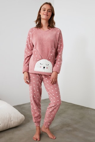 Pijama - Blanco y rosa