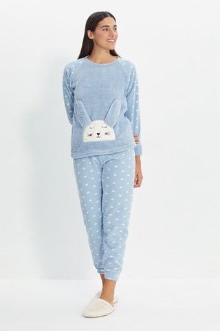 Pijama - Blanco, azul y rosa