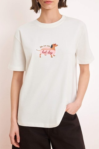 Camiseta oversize - Crudo
