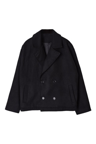 Abrigo marinero regular fit - Negro
