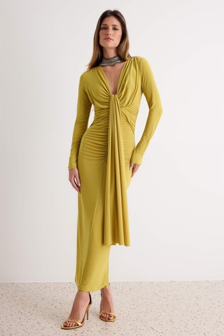 Robe fourreau - Vert foncé