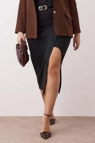 Falda midi - Negro