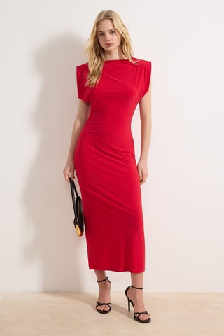 Vestido midi - Rojo