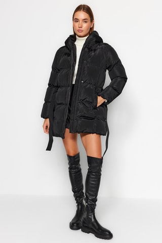 Anorak largo con capucha
