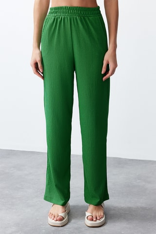 Kimono y pantalón de tiro alto - Verde