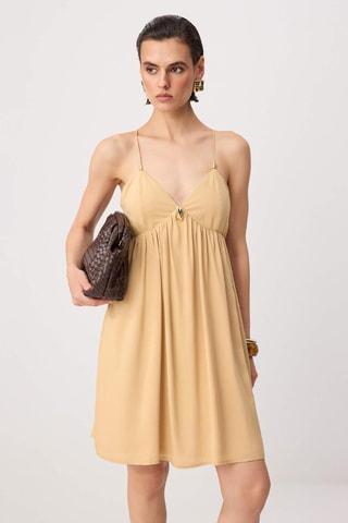 Vestido evasé - Amarillo