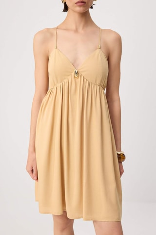 Vestido evasé - Amarillo