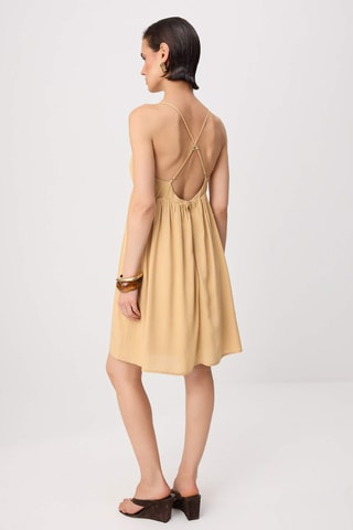 Vestido evasé - Amarillo