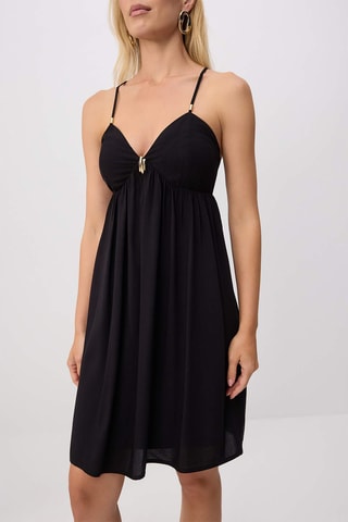 Vestido evasé - Negro