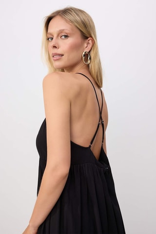 Vestido evasé - Negro