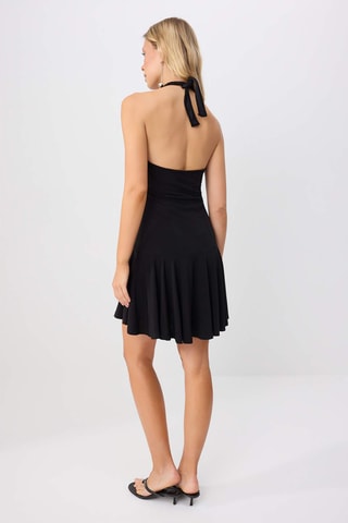 Vestido drapeado - Negro