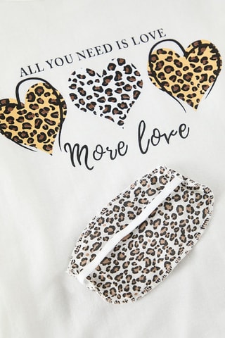 Pijama de 3 prendas - Blanco, negro y amarillo