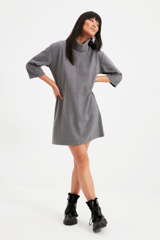 Vestido jersey - Gris