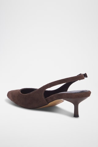 Zapatos con brillo de tacón - Marrón