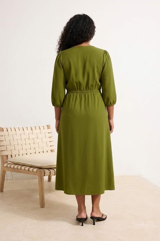 Vestido trapecio - Verde oscuro