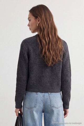 Cárdigan regular fit - Gris oscuro