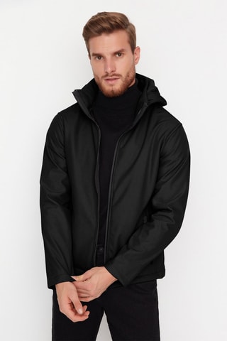 Chaqueta con capucha - Negro