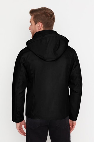 Chaqueta con capucha - Negro
