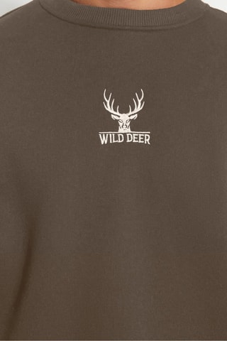 Sudadera oversize - Blanco y marrón