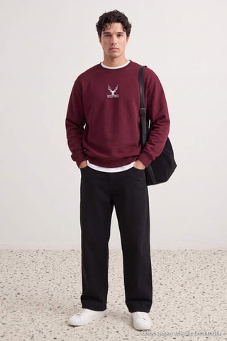 Sudadera oversize - Burdeos