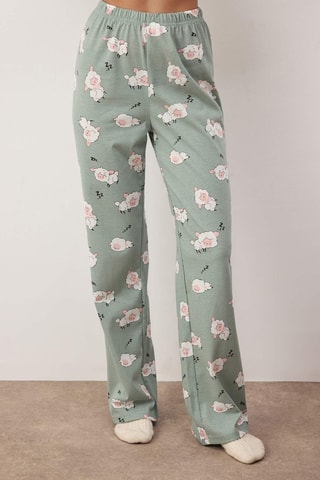 Pijama - Blanco, verde y rosa