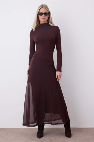 Vestido largo - Marrón