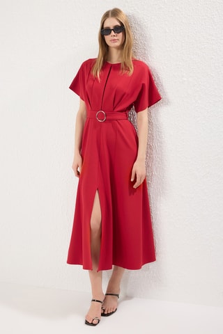 Vestido midi - Rojo