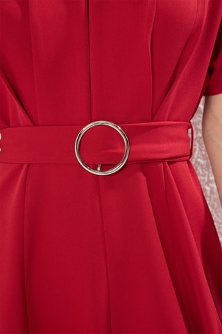 Vestido midi - Rojo
