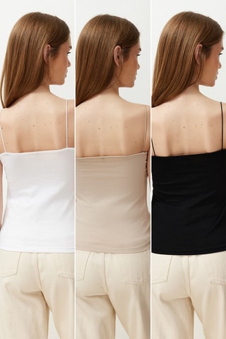 3 tops - Beige, blanco y negro