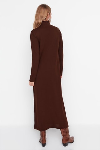 Vestido jersey - Marrón