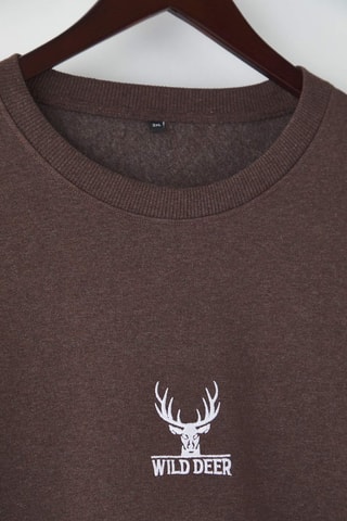Sudadera oversize - Blanco y marrón