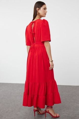 Vestido midi - Rojo