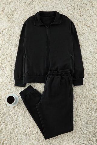 Sudadera regular fit y jogging - Negro