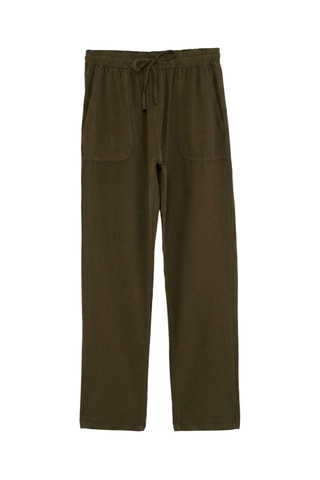 Pantalón straight. - Caqui