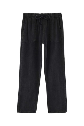 Pantalón straight. - Negro