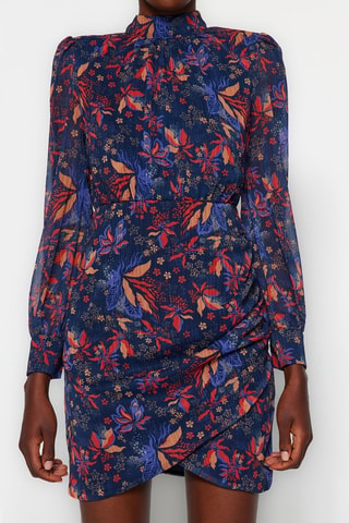 Vestido cruzado - Azul