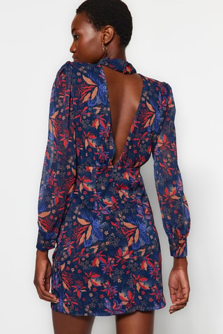 Vestido cruzado - Azul