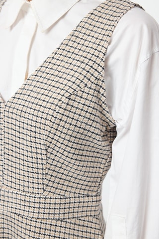 Vestido evasé - Beige