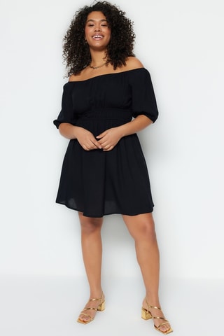 Vestido evasé - Negro