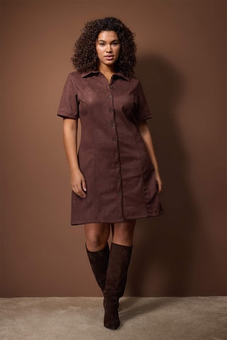 Vestido camisero - Marrón oscuro