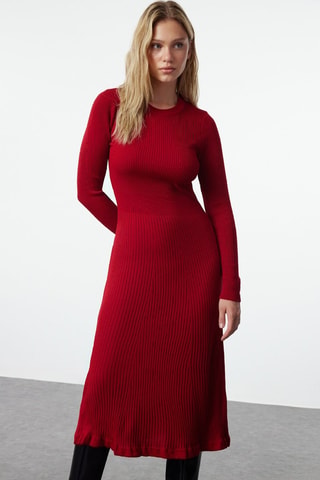 Vestido jersey - Rojo