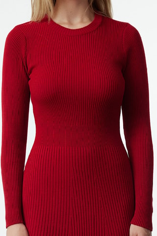 Vestido jersey - Rojo