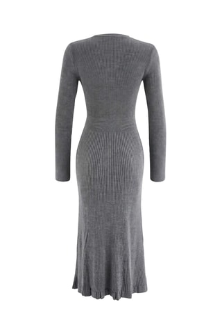 Vestido jersey - Gris oscuro