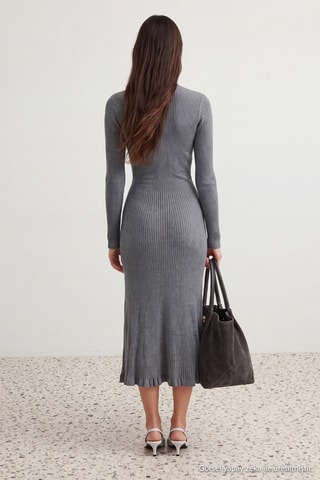 Vestido jersey - Gris oscuro