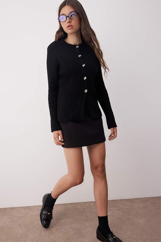 Cárdigan regular fit - Negro