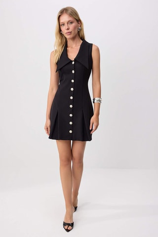 Vestido camisero - Negro
