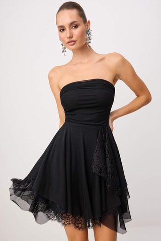 Vestido bustier - Negro