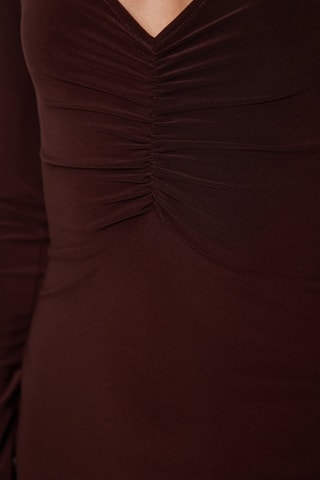 Vestido de tubo - Marrón